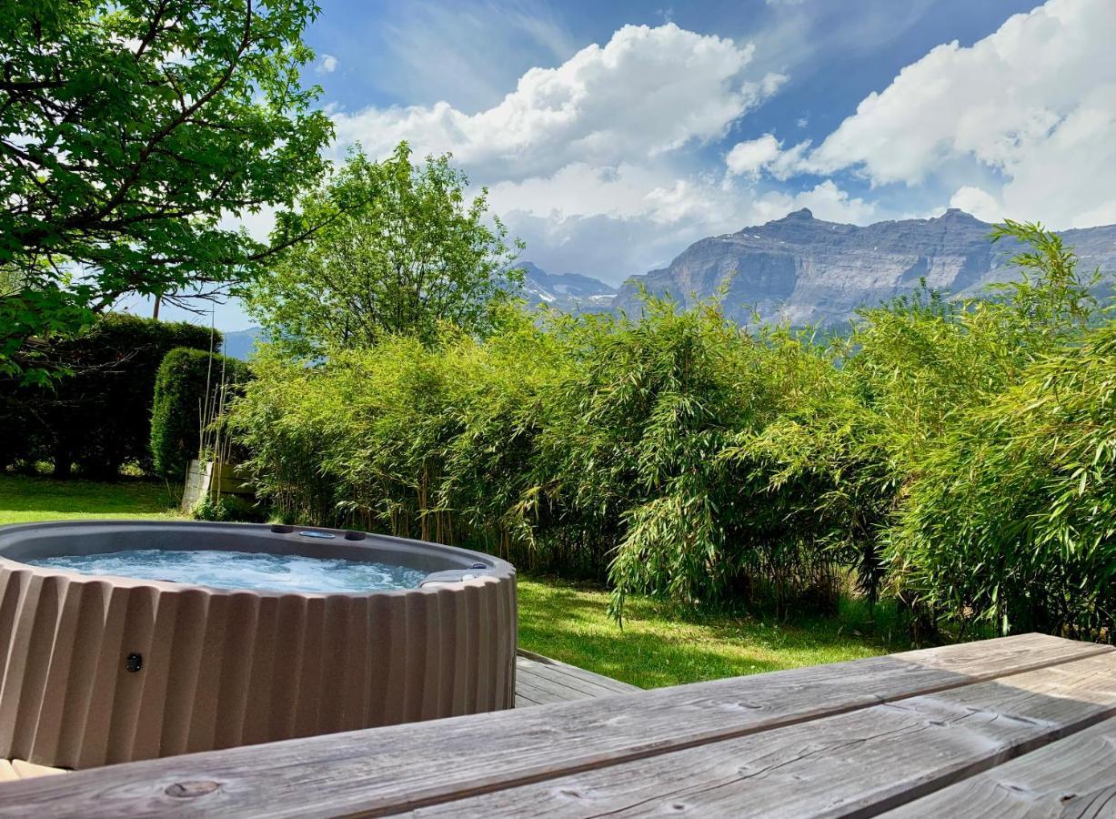 Appartement Avec Jacuzzi Dans Chalet Prive, Grande Terrasse, Parking Gratuit Les Houches Bagian luar foto